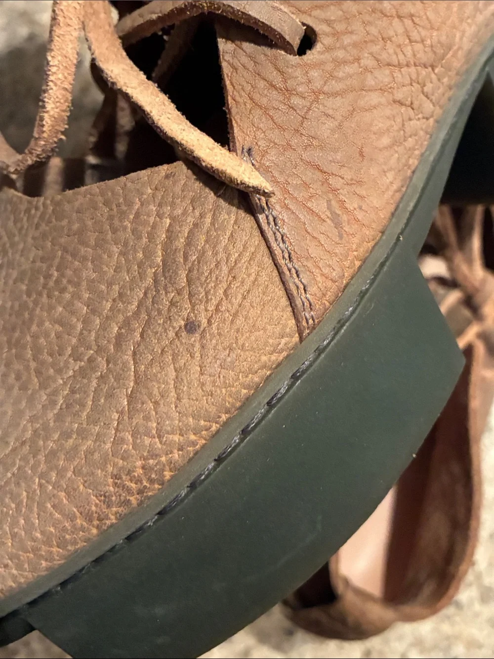 Women’s EU 38 trippen Leather Lace-Up Platform Shoes. Made in Germany